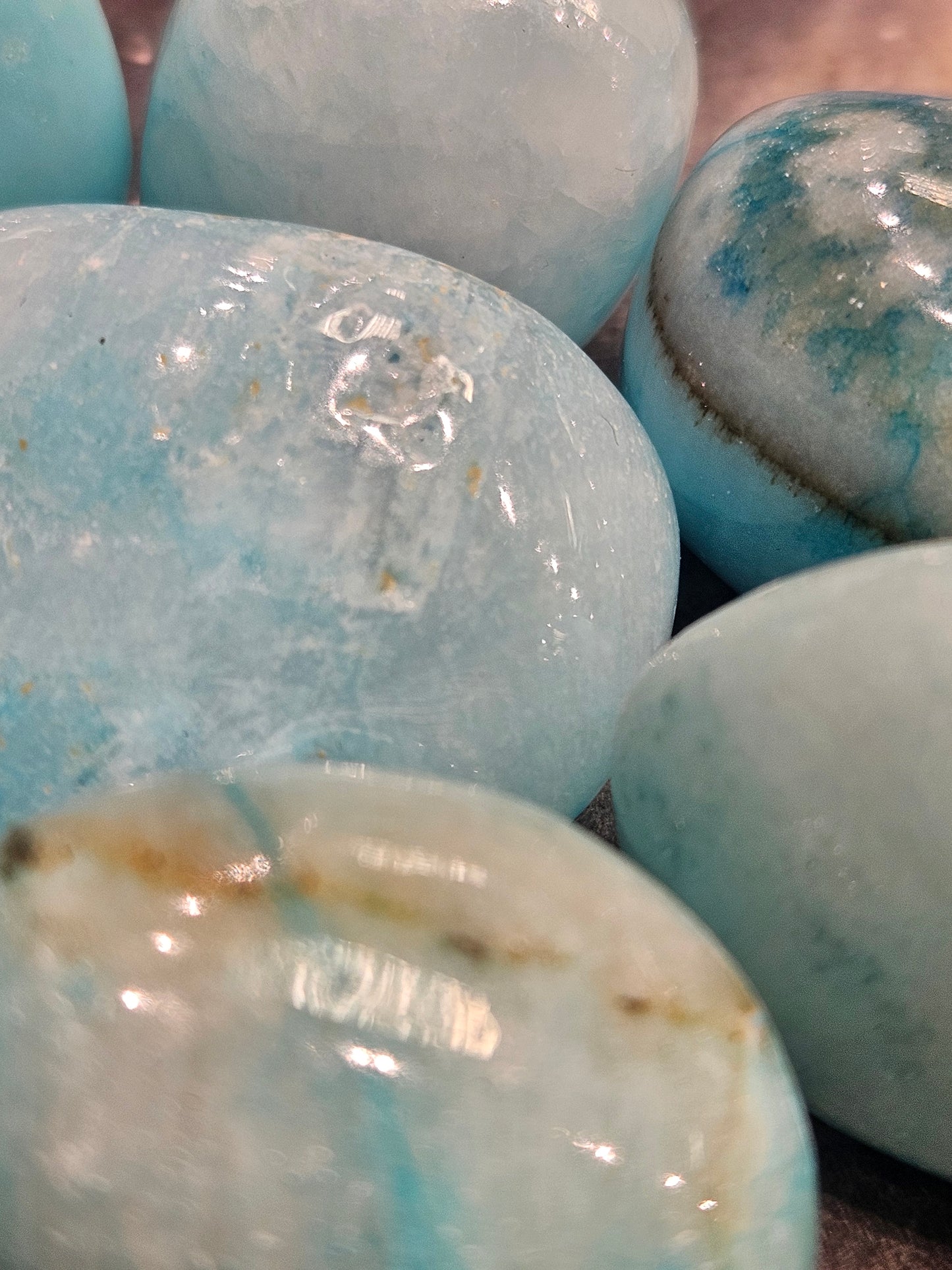 Blue Argonite Tumblestones