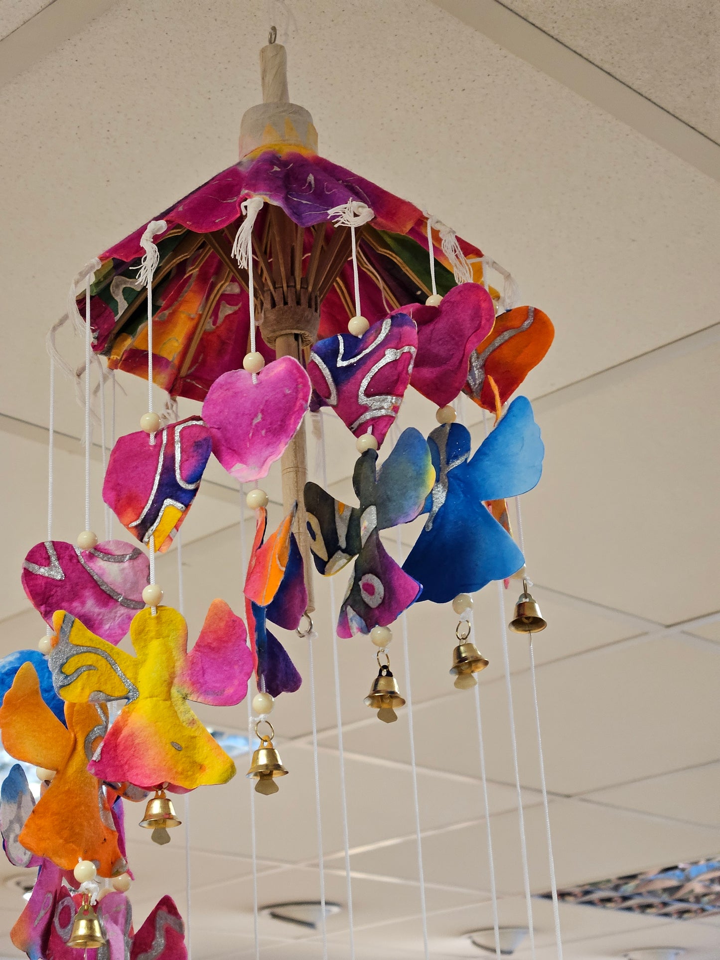 Paper Rainbow Angel Mobile