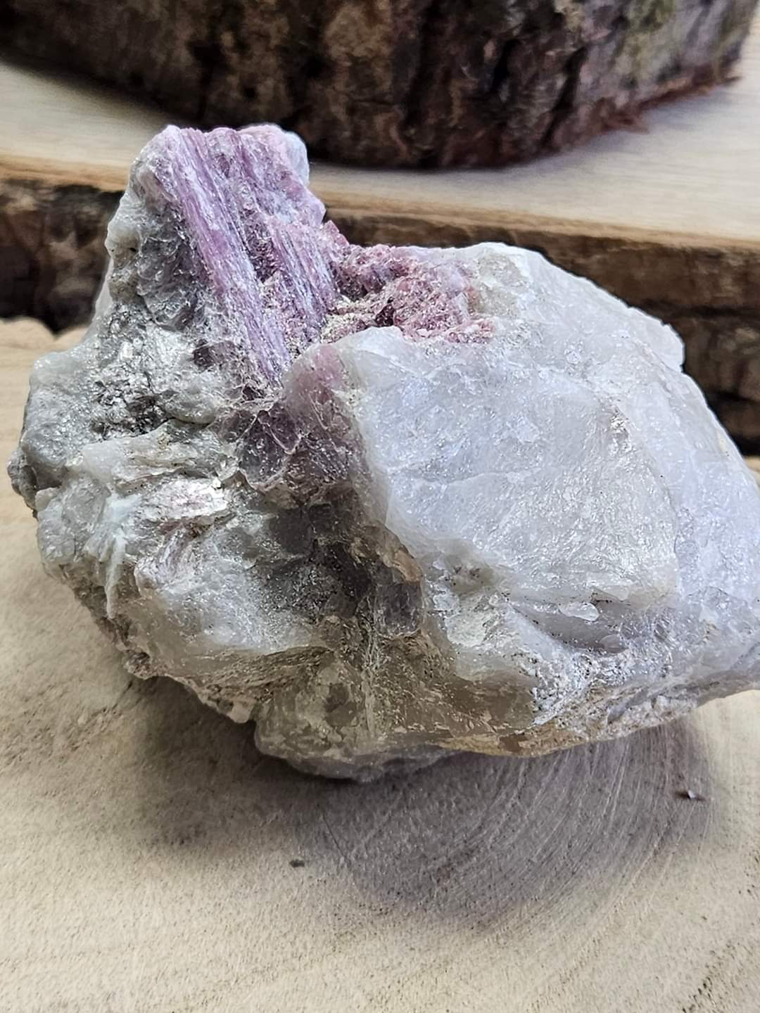 Raw Rubelite in Tourmaline