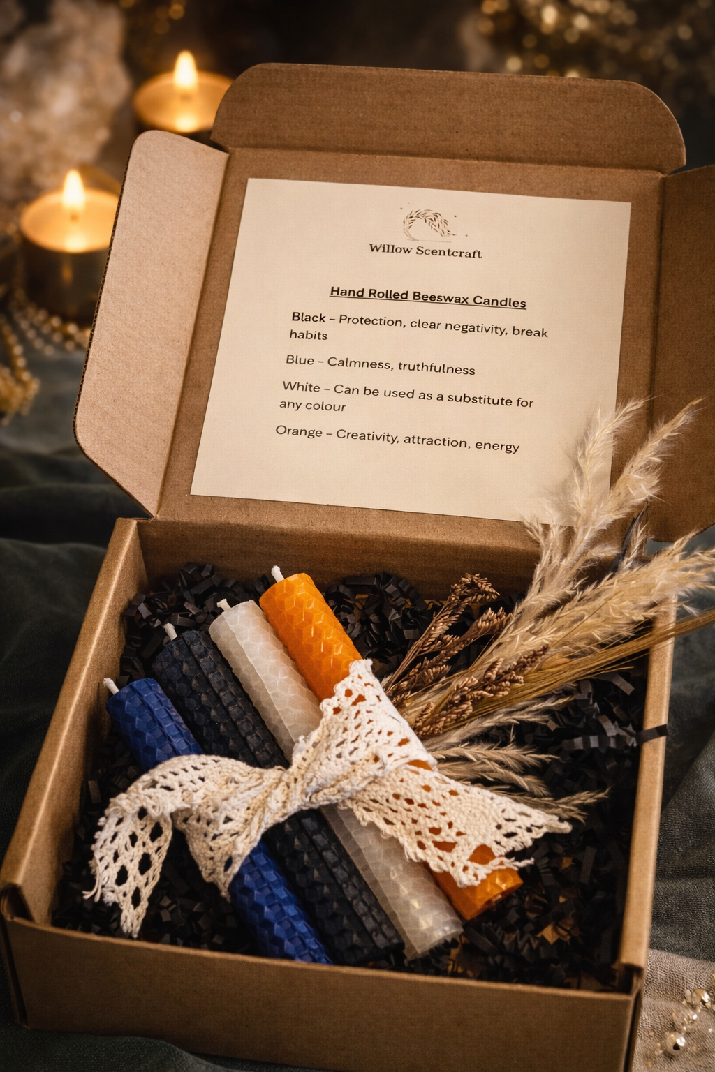 Hand Rolled Beeswax Mini Candles / Spell Candles