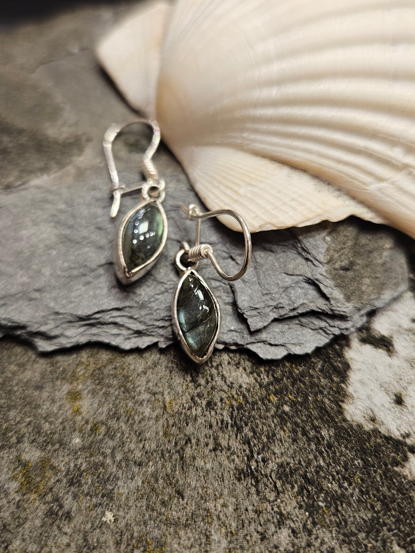 Labradorite Marquise Drop Earrings
