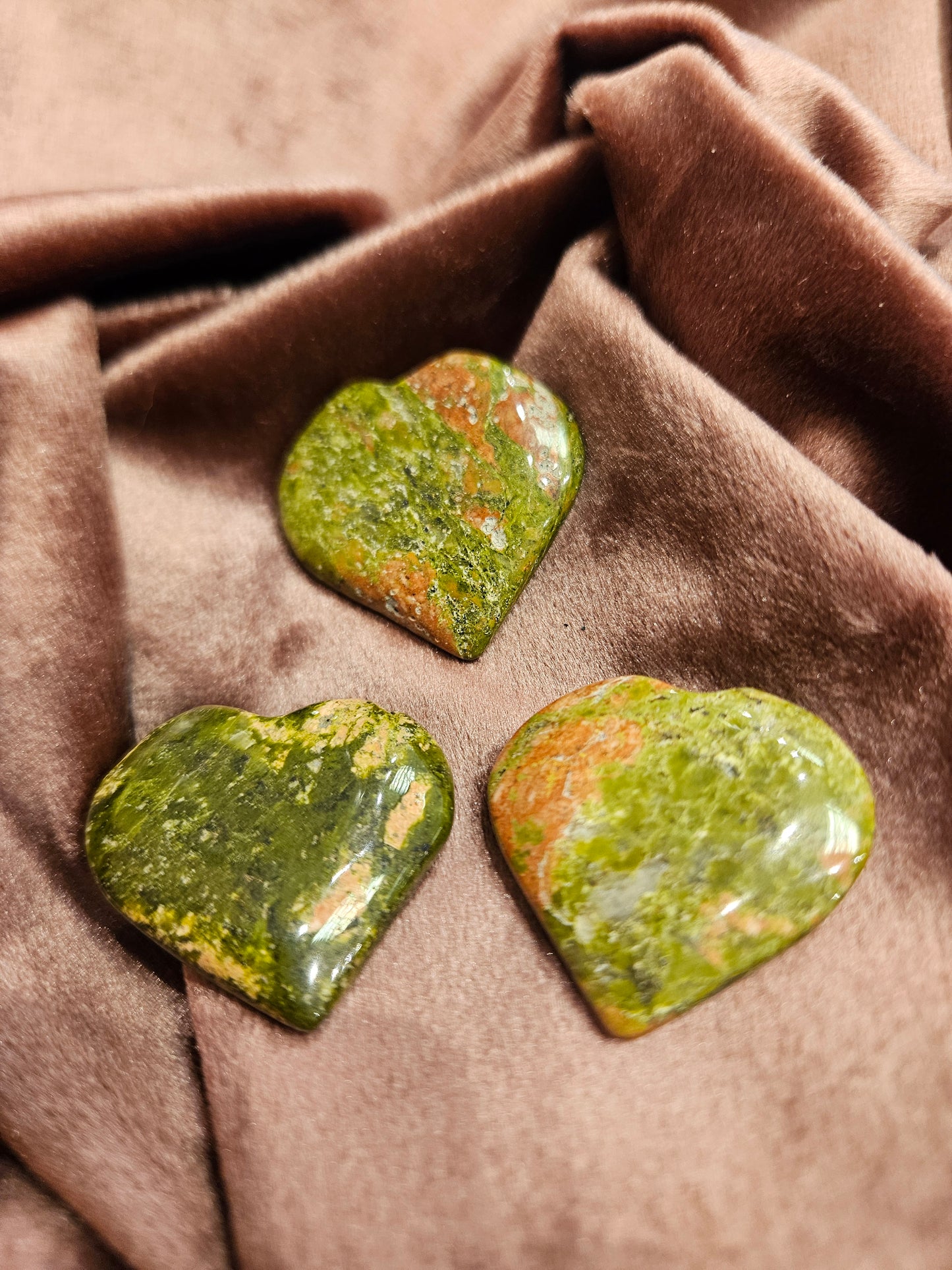 Small Unakite Heart