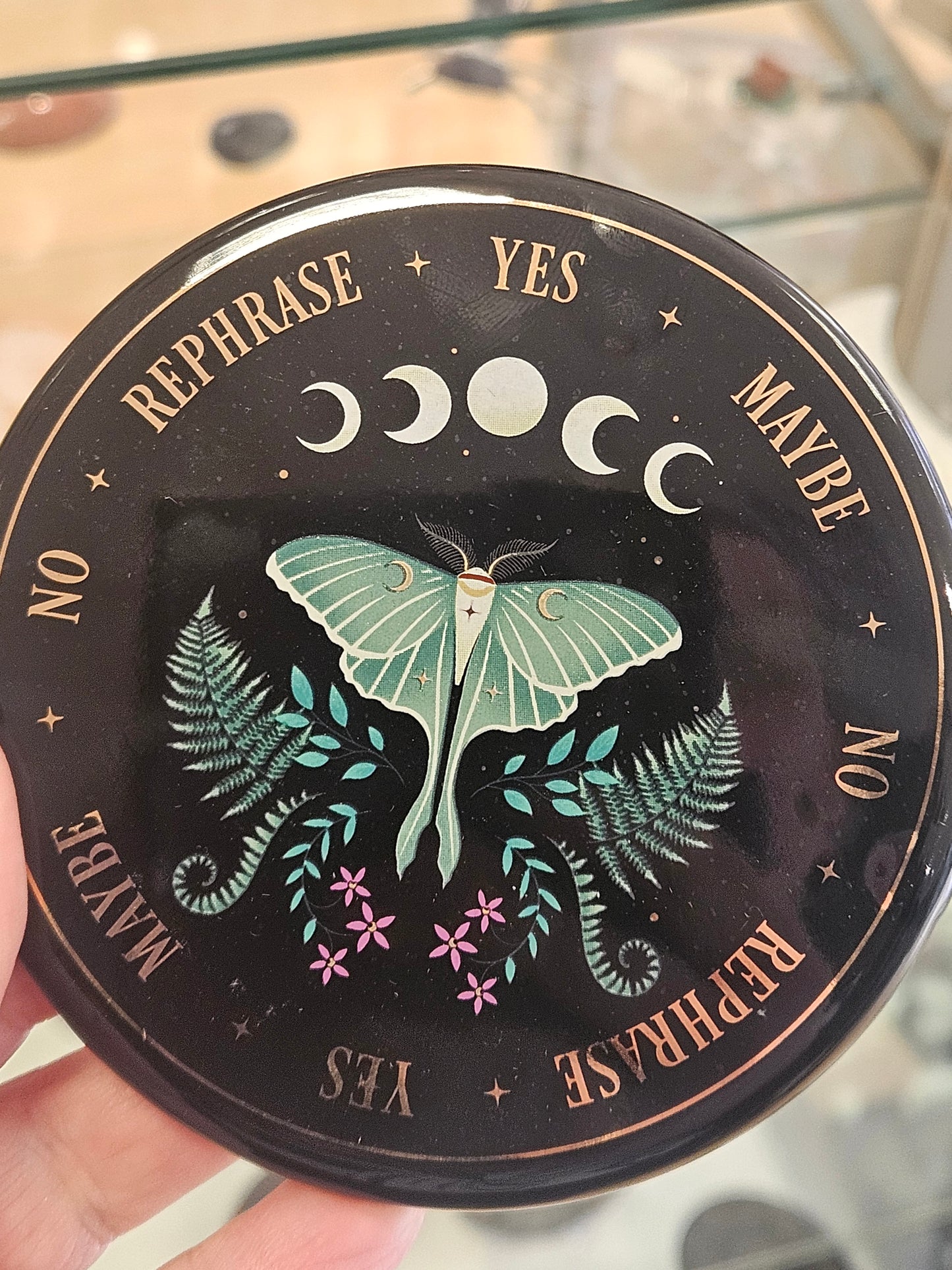 Amethyst Pendulum and Ceramic Moth Board