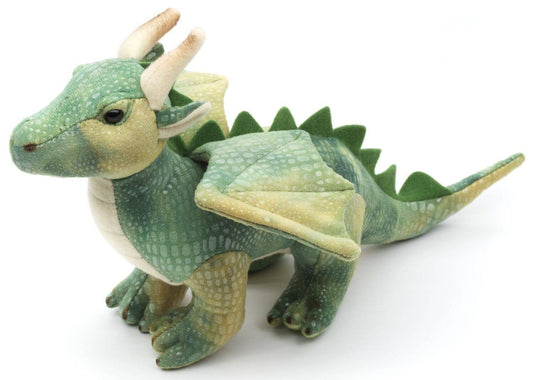 Green dragon - 26 cm (length) - cuddly/plush toy