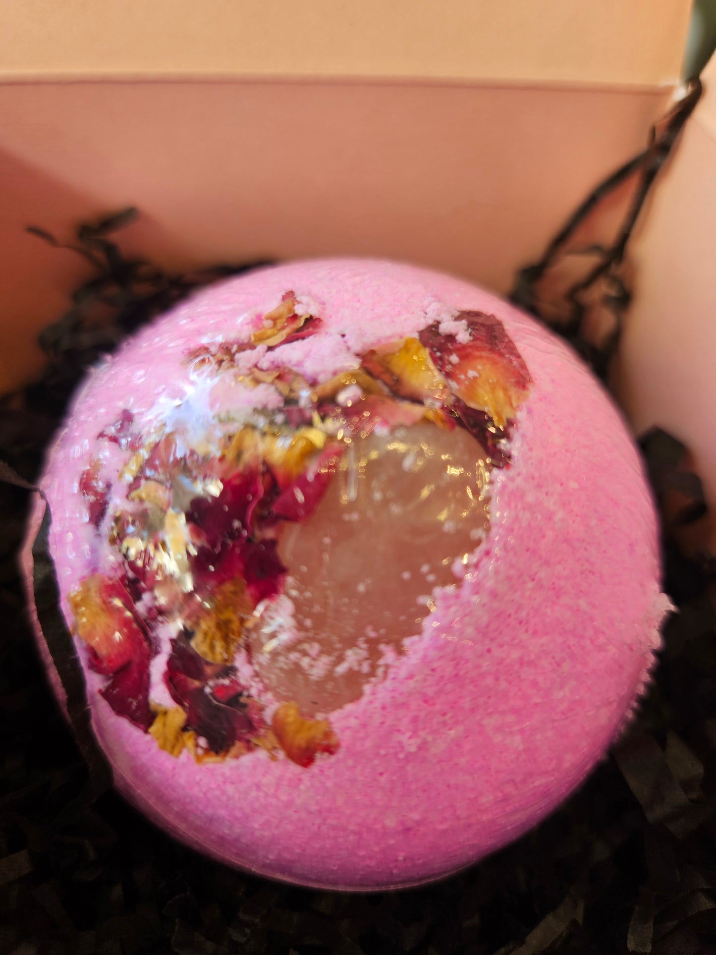 Rose Quartz J&M Therapies Crystal Bath Bomb