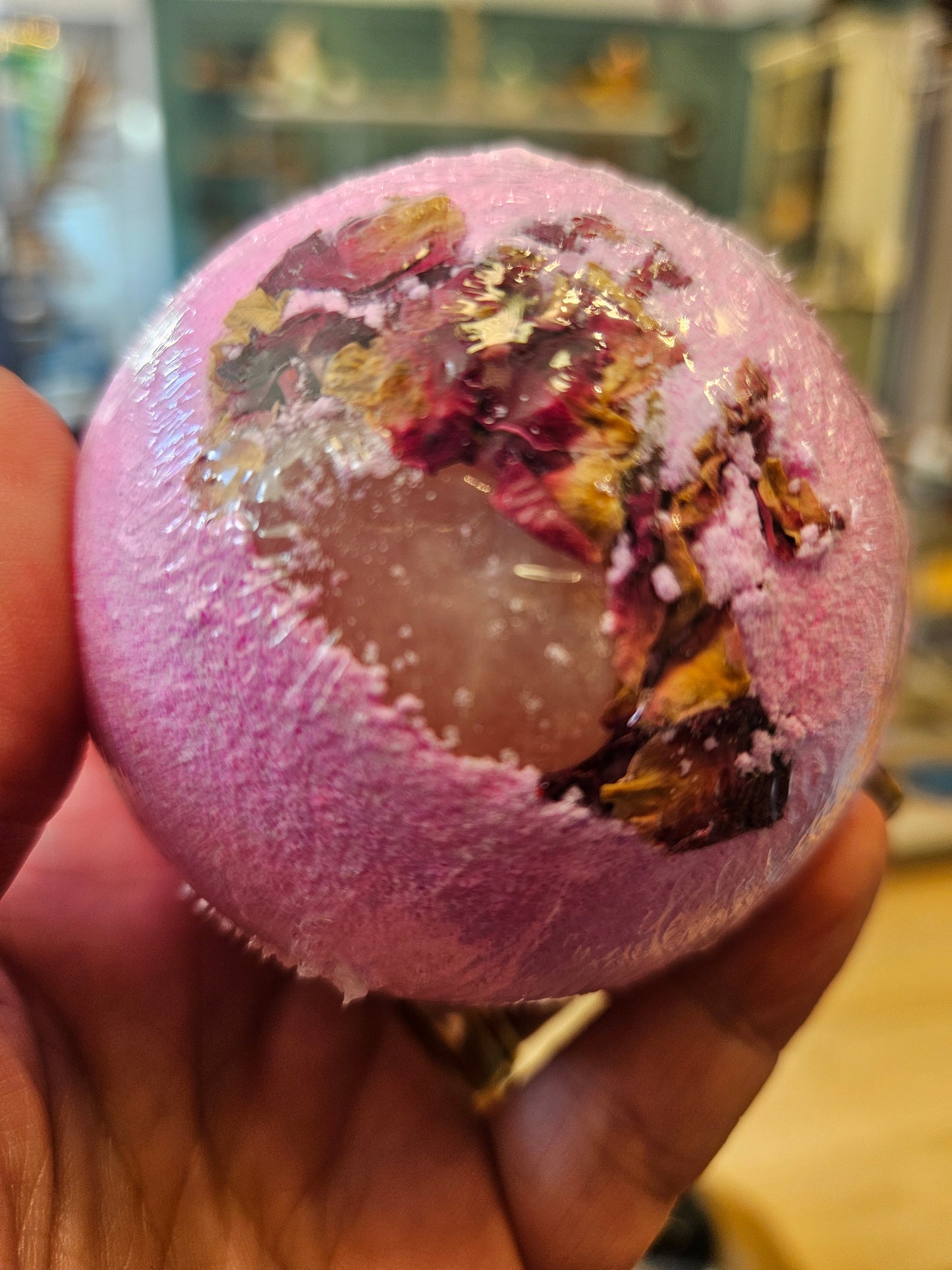 Rose Quartz J&M Therapies Crystal Bath Bomb