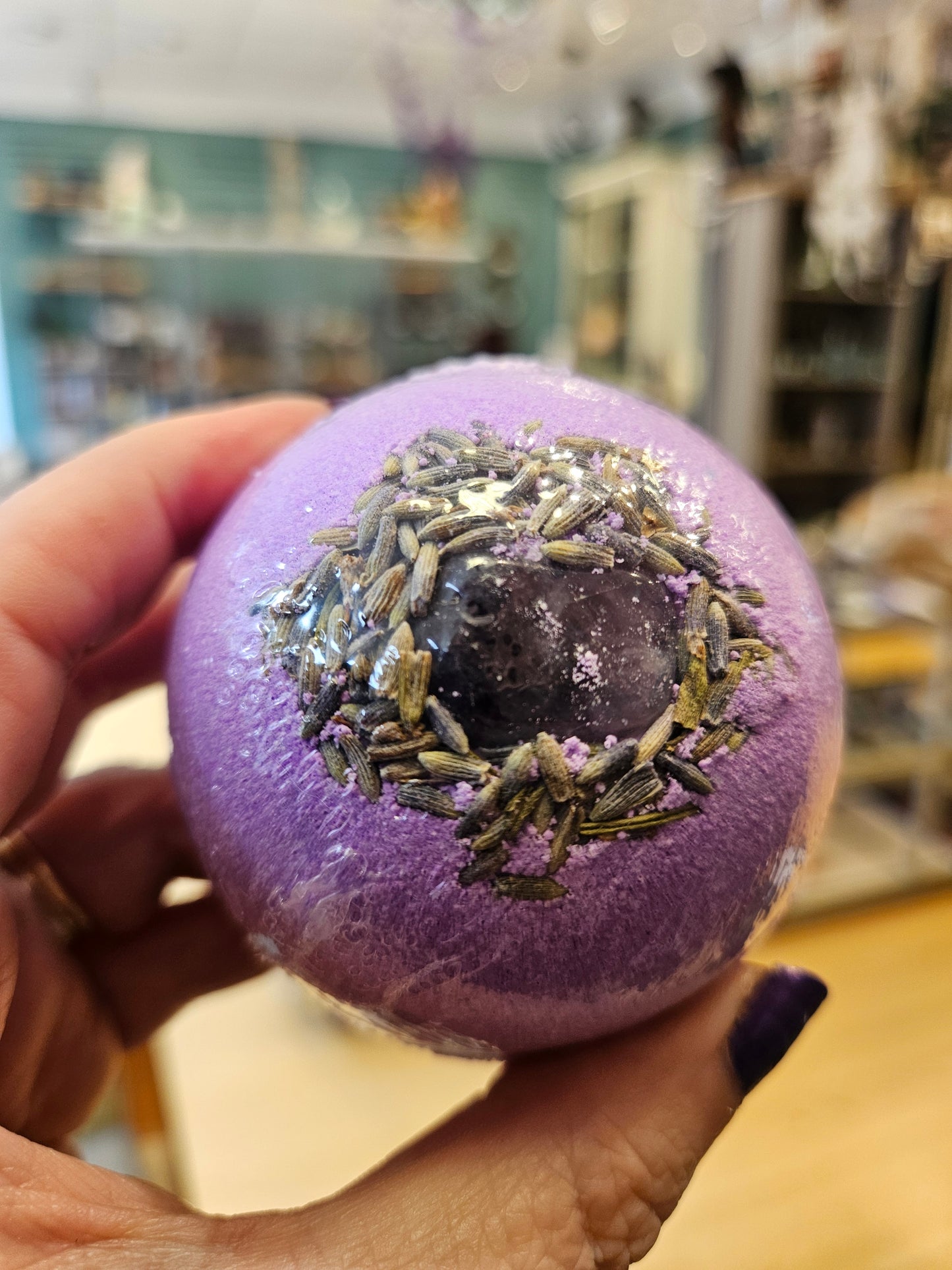 J&M Therapies Amethyst Crystal Bath Bomb