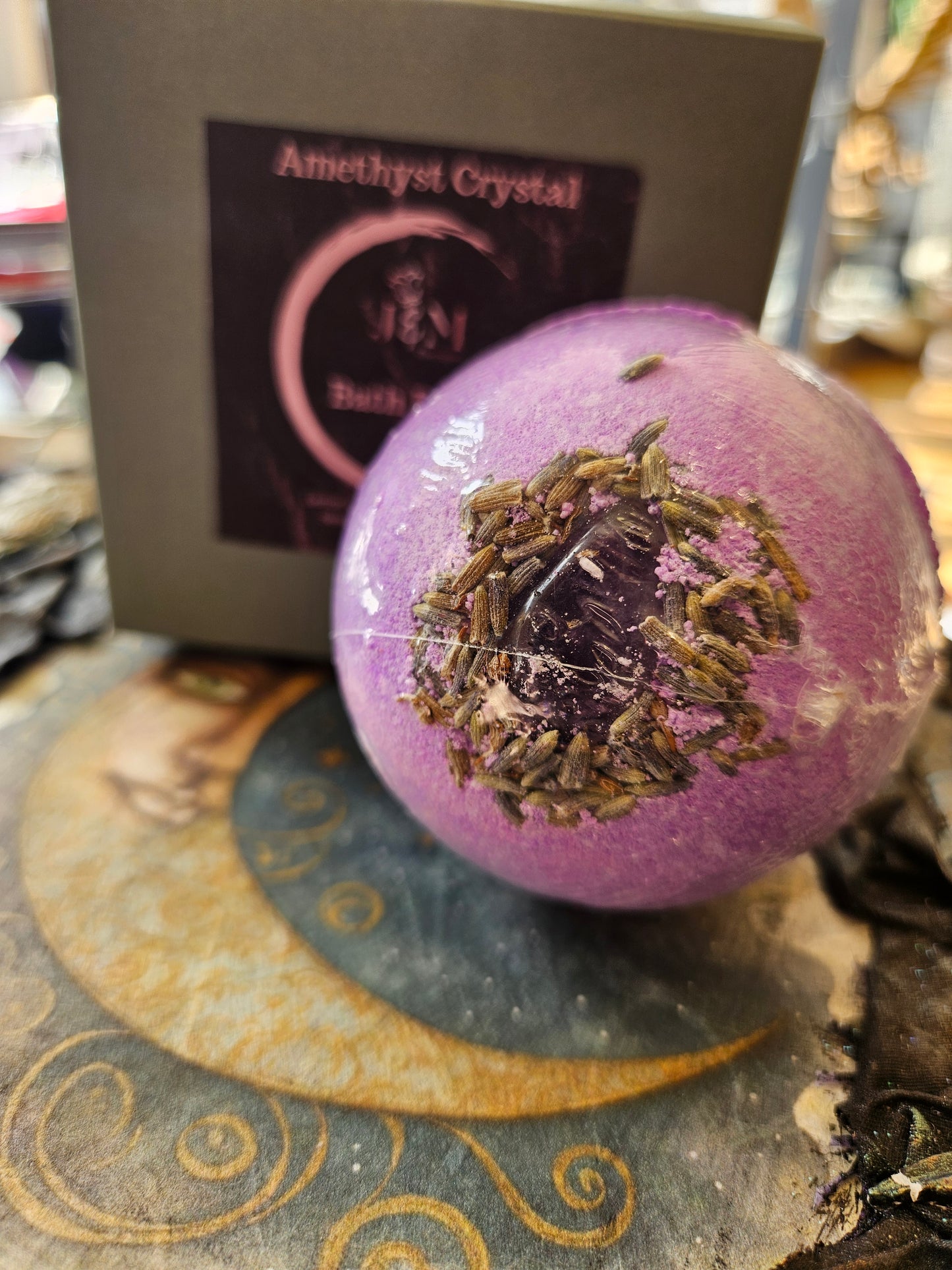 J&M Therapies Amethyst Crystal Bath Bomb