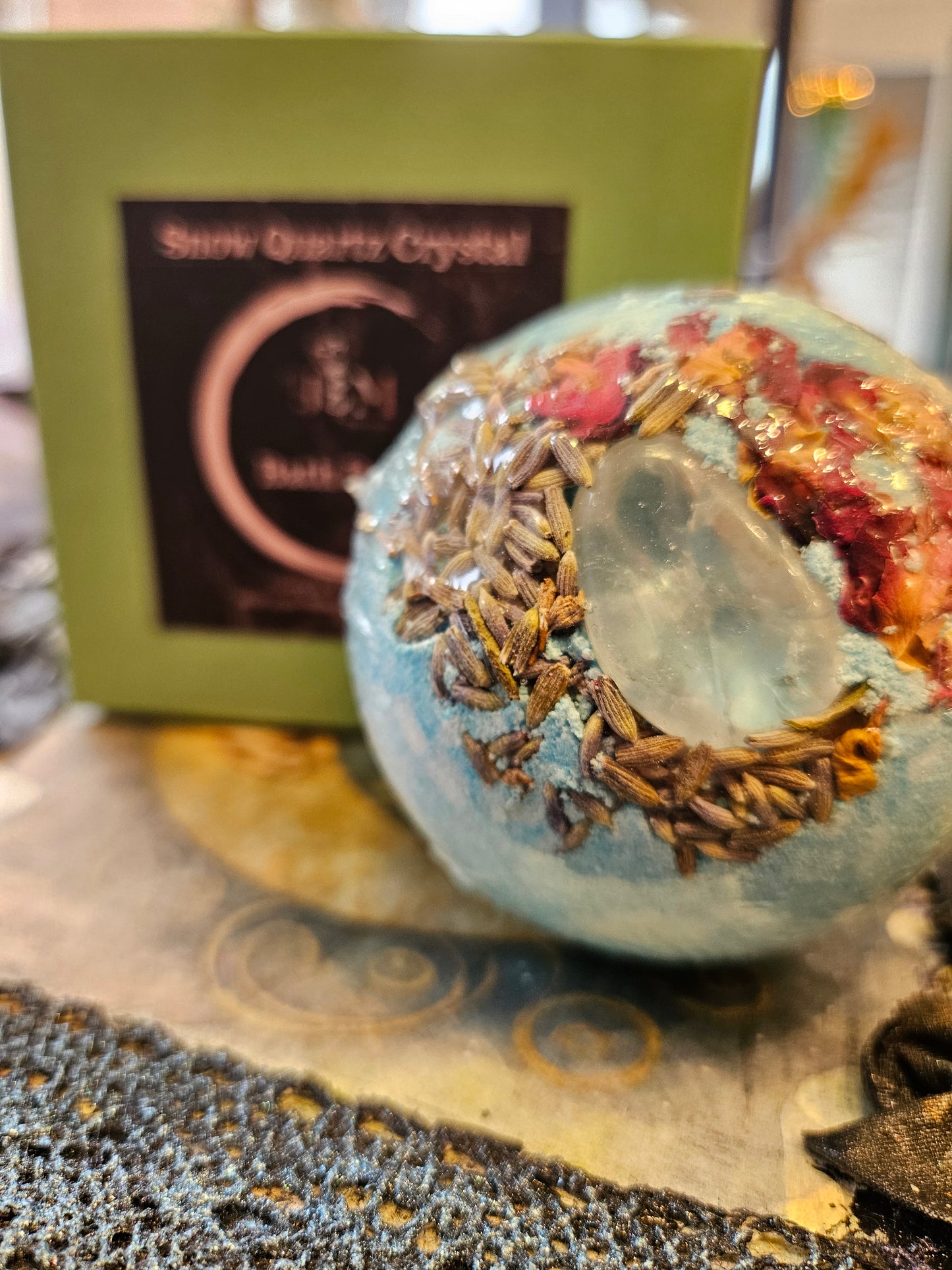 Snow Quartz J&M Therapies Bath Bomb