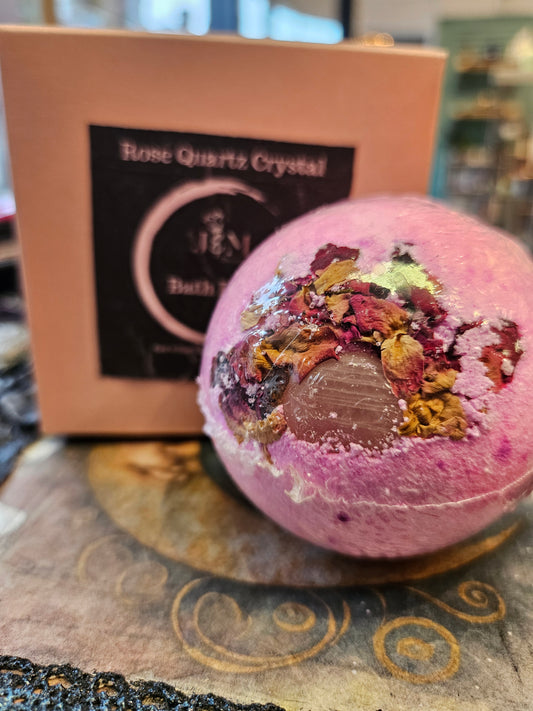 Rose Quartz J&M Therapies Crystal Bath Bomb