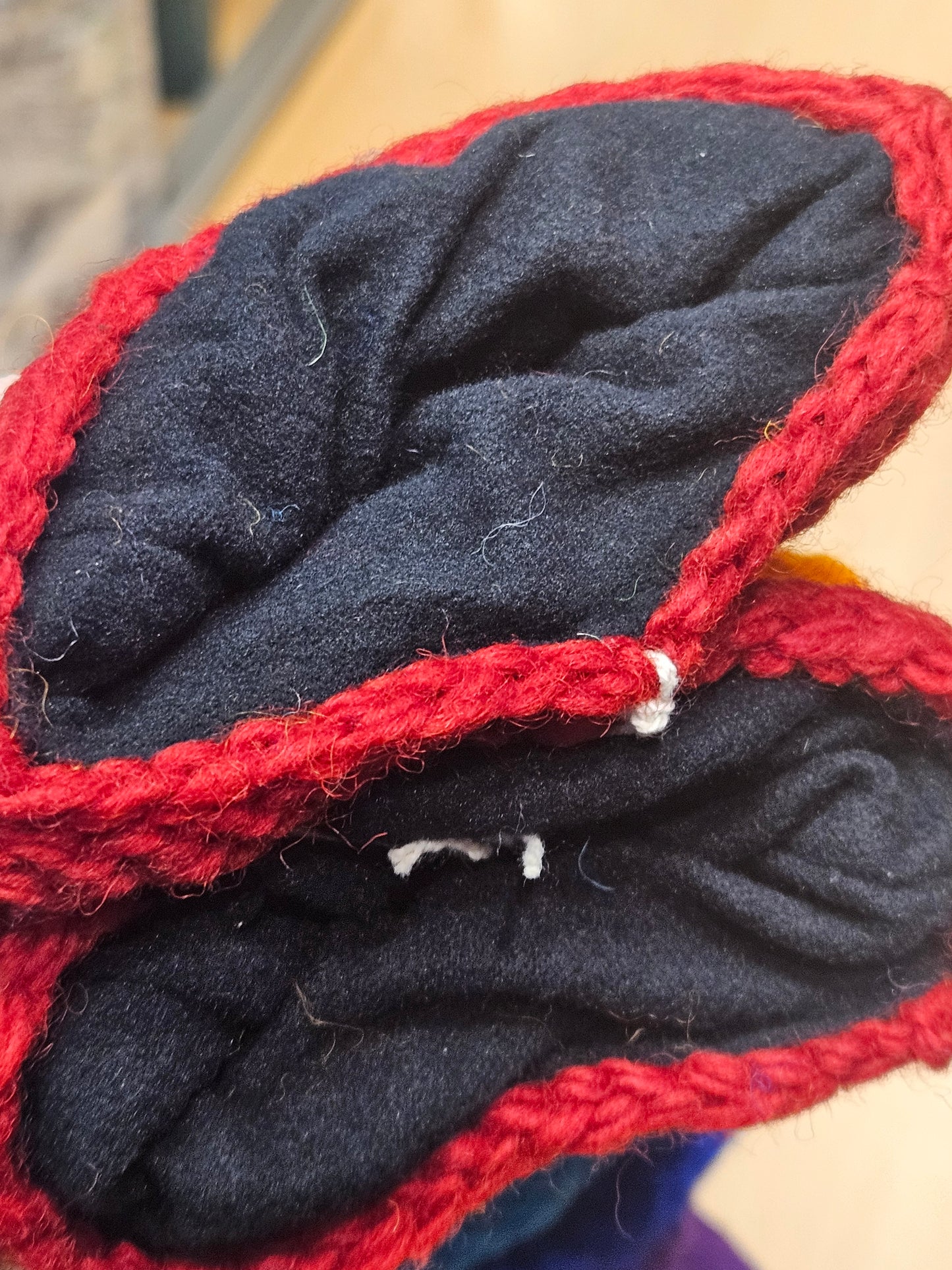 Rainbow Wool Slipper Socks