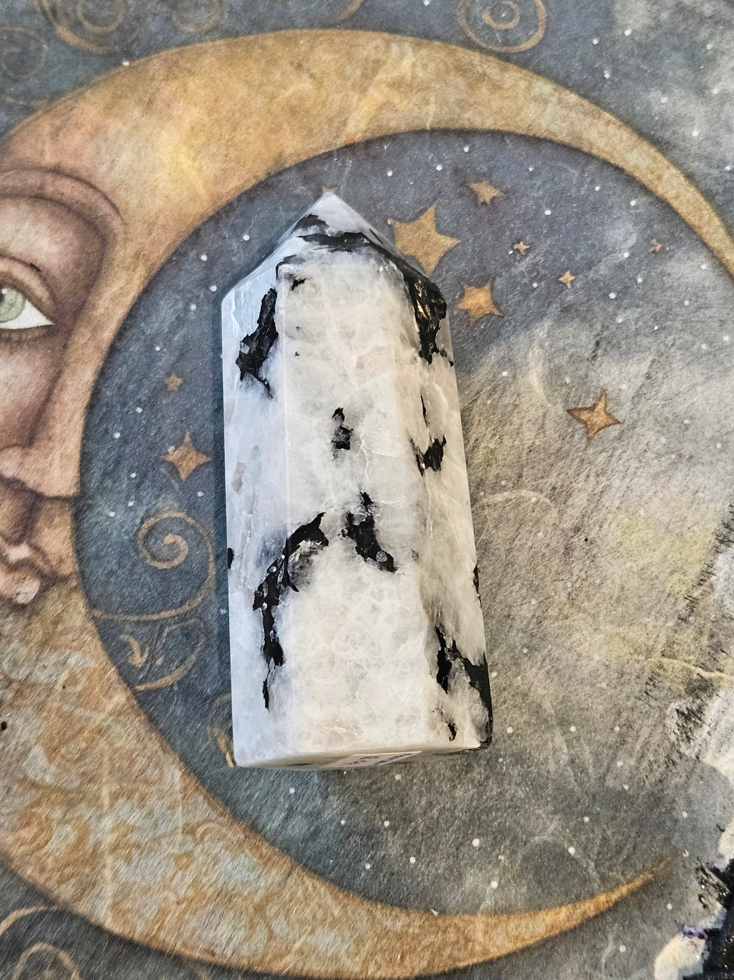 Rainbow Moonstone Point