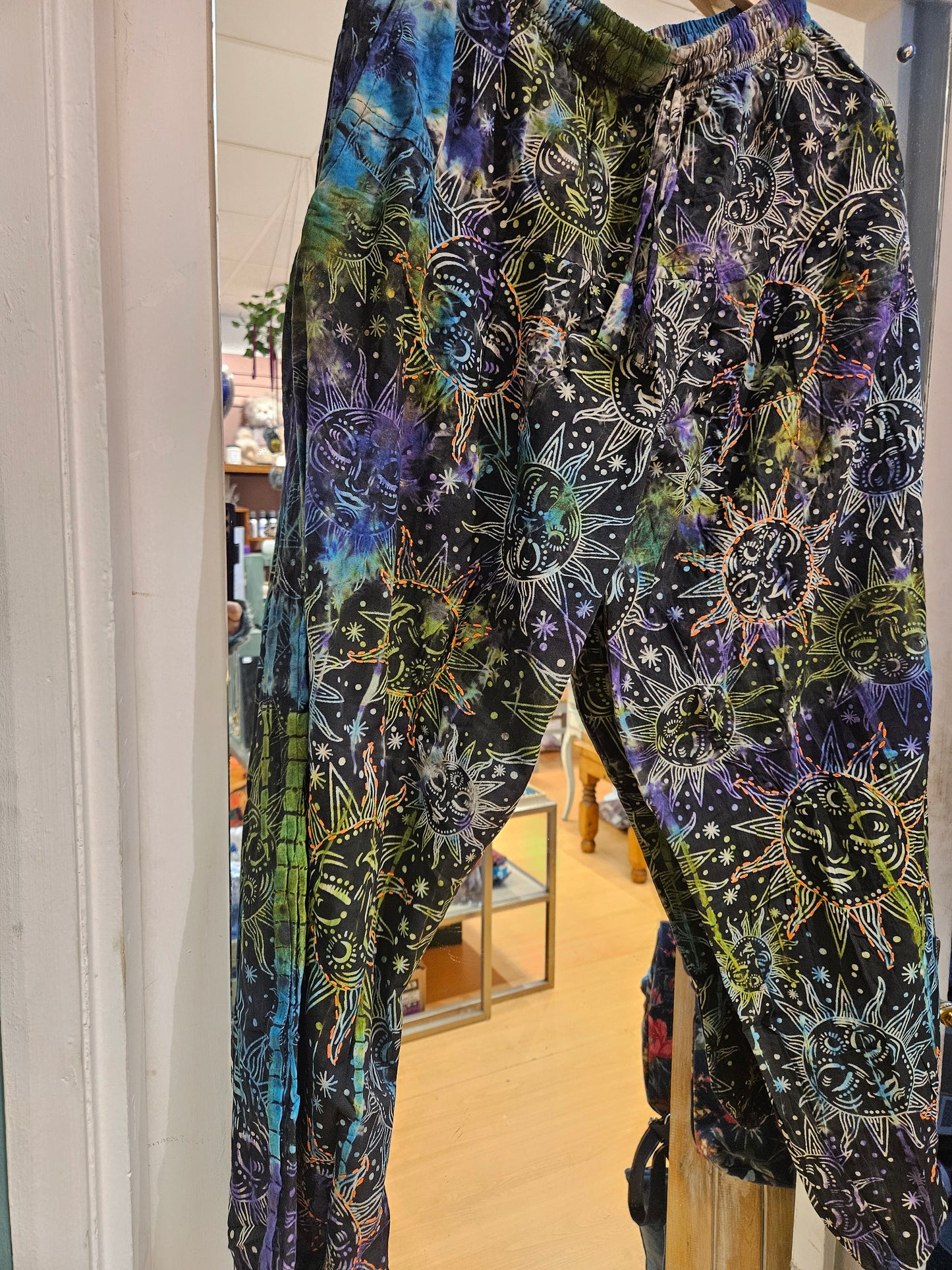 Harem Patchwork Cotton Moon Trousers