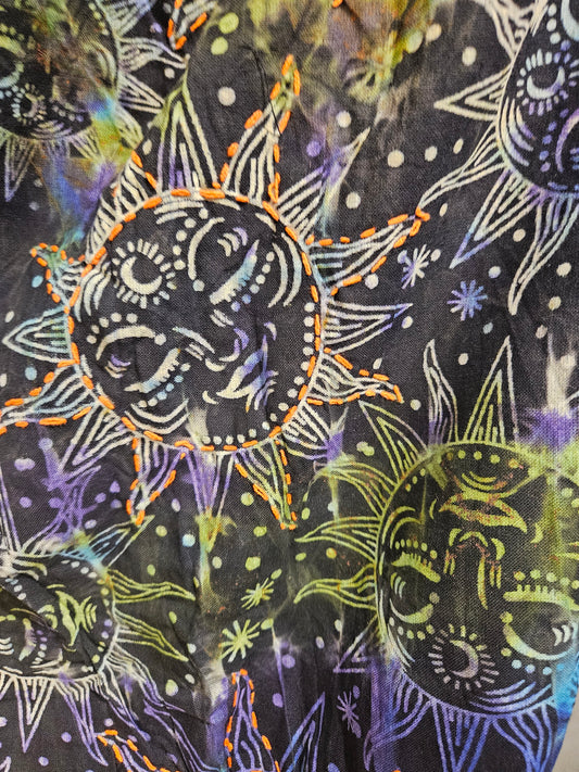 Harem Patchwork Cotton Moon Trousers