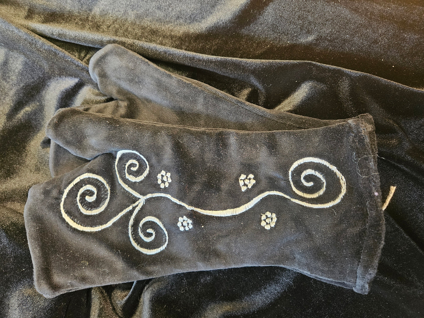 Velvet Wrist Warmers / fingerless mittens