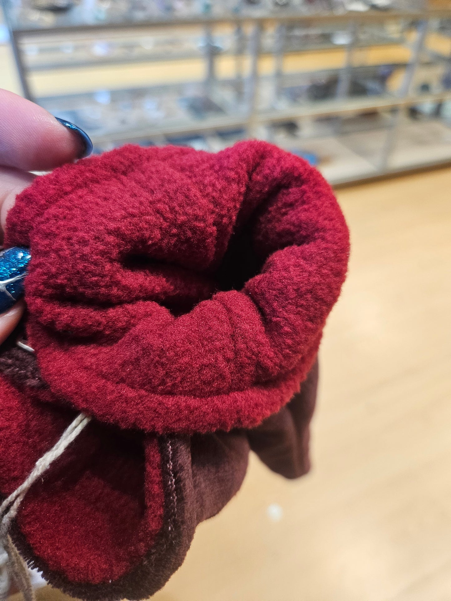 Velvet Wrist Warmers / fingerless mittens