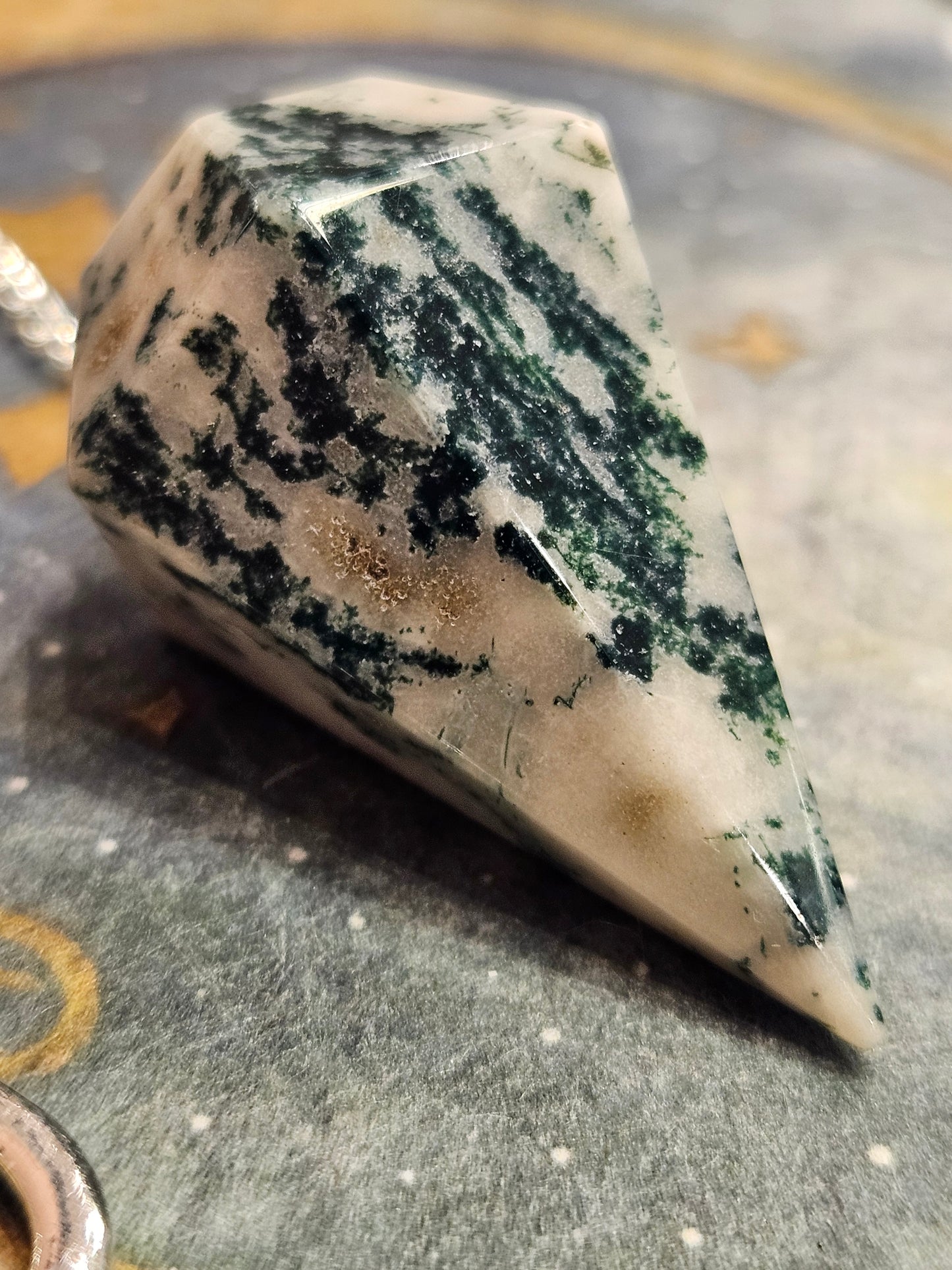 Moss Agate Pendulum