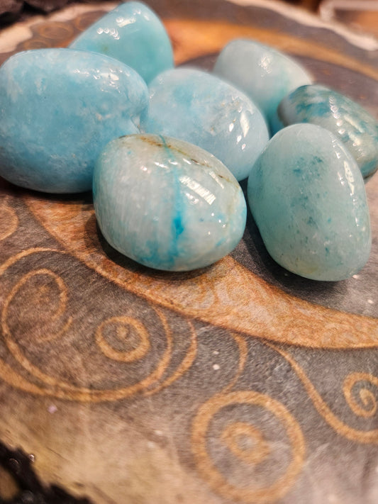 Blue Argonite Tumblestones