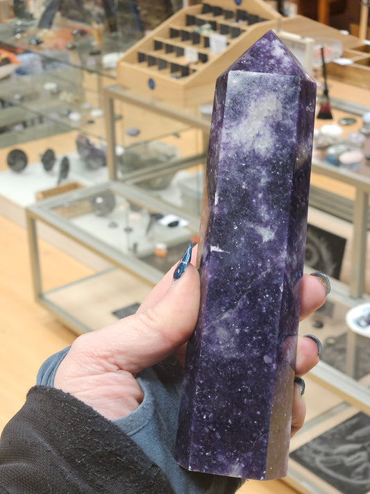 Large Lepidolite Tower