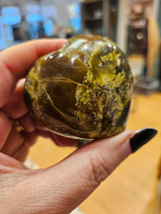 Green Opal Heart