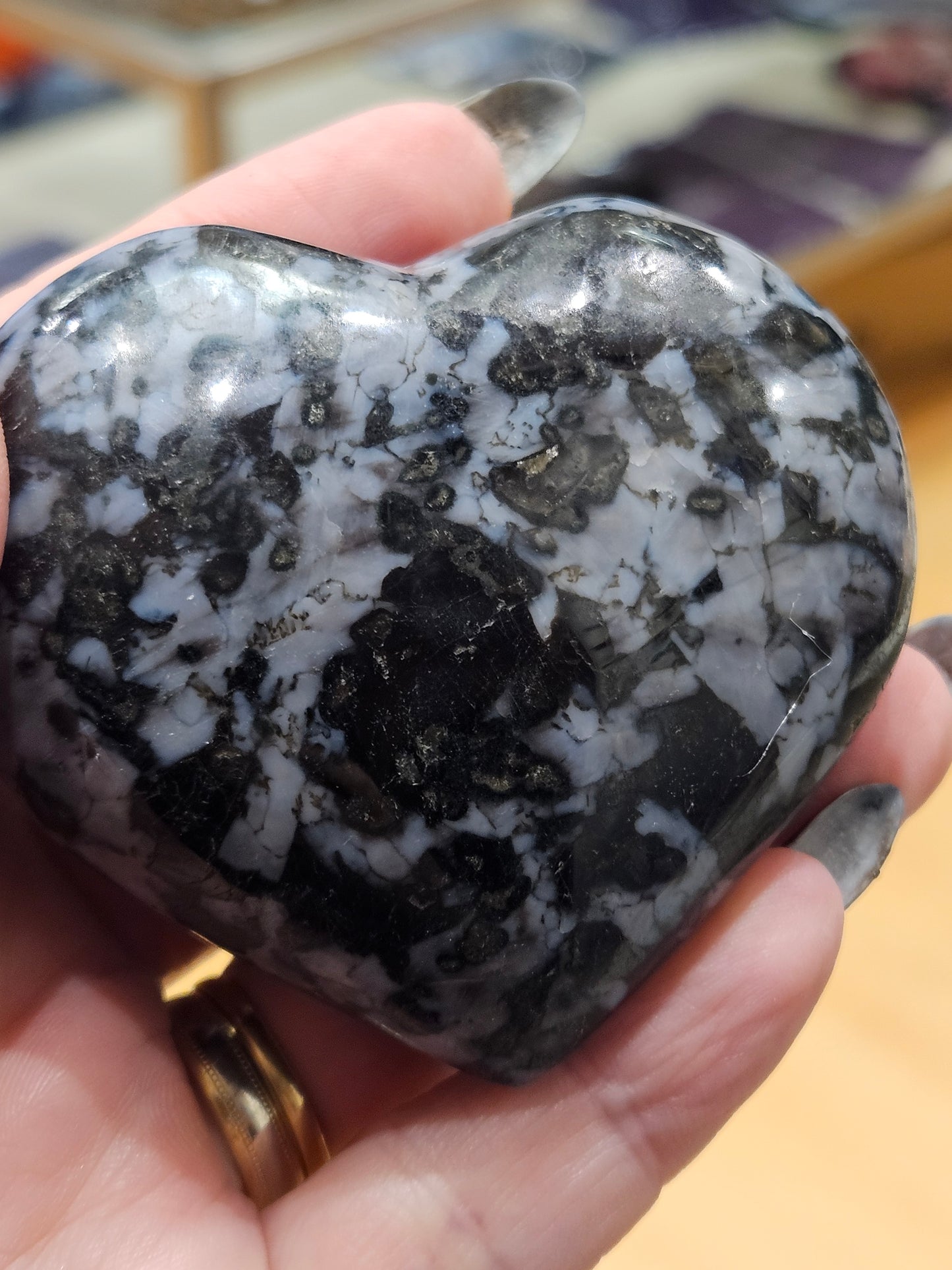 Indigo Gabbro large Heart
