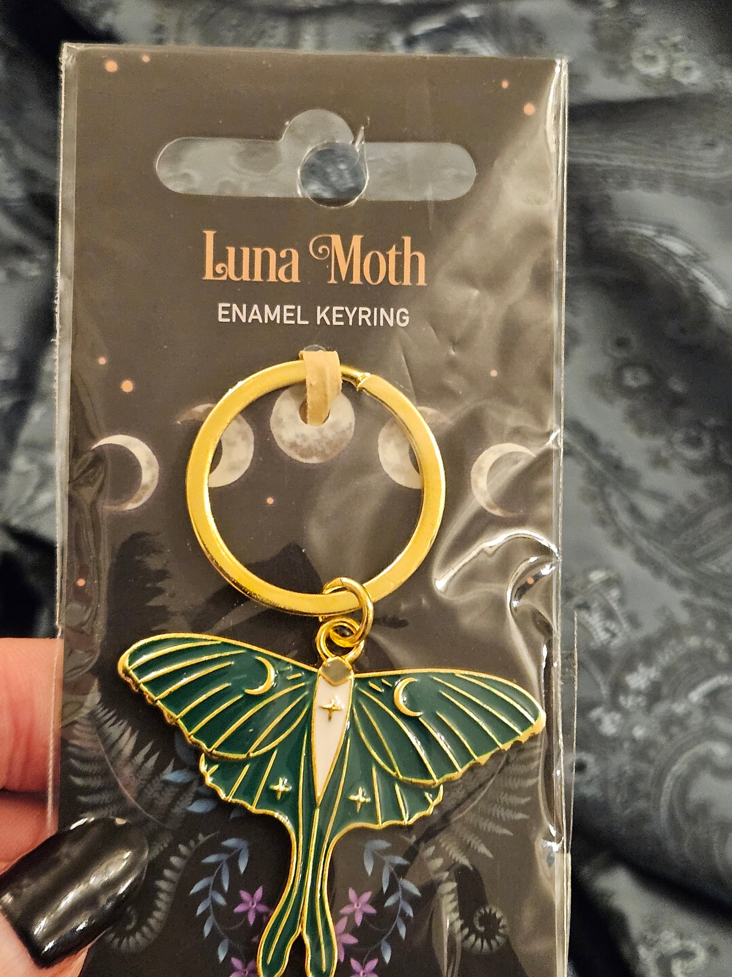 Luna Moth Keyring