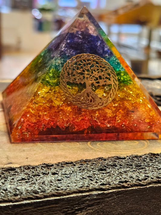 Orgone Tree of Life Chakra Pyramid
