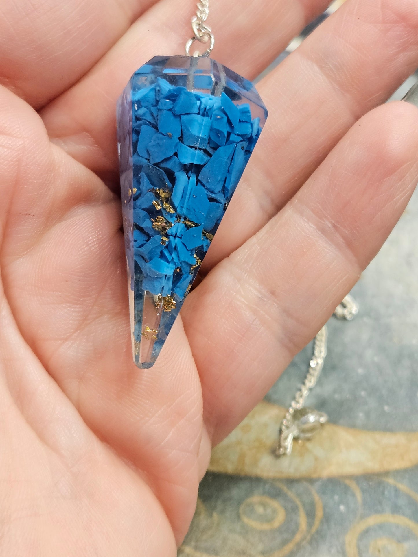 Turquoise Organite Pendulum