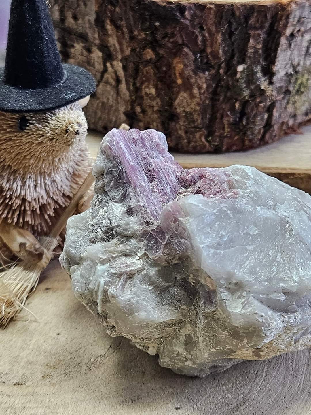 Raw Rubelite in Tourmaline