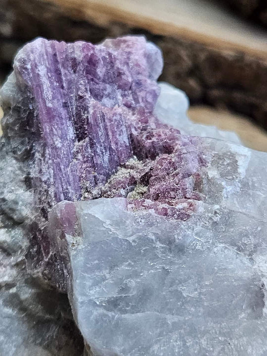 Raw Rubelite in Tourmaline