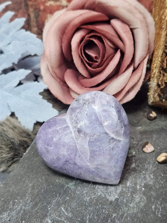 Lepidolite Heart