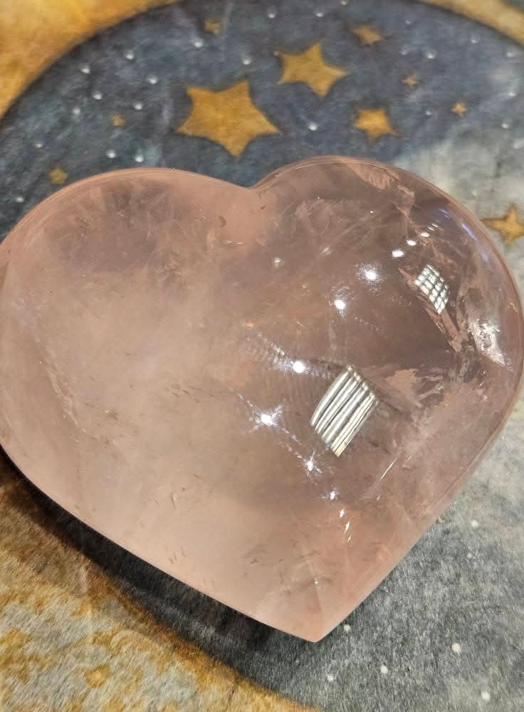 Rose Quartz Puff Heart