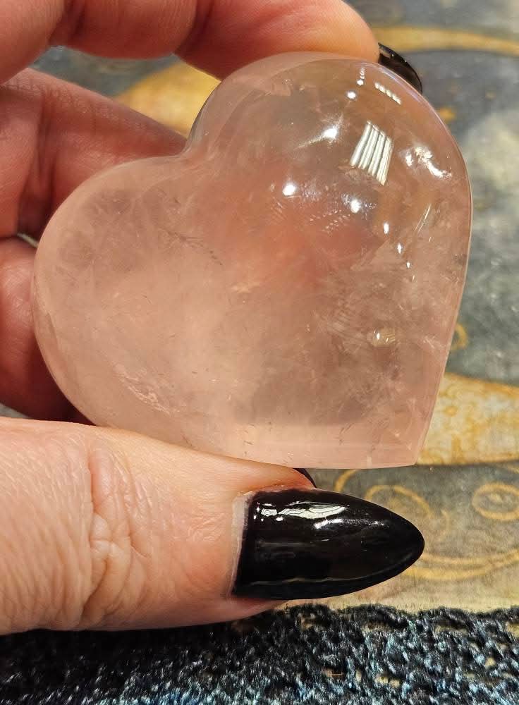 Rose Quartz Puff Heart