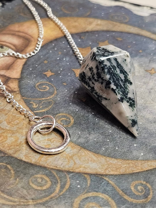Moss Agate Pendulum