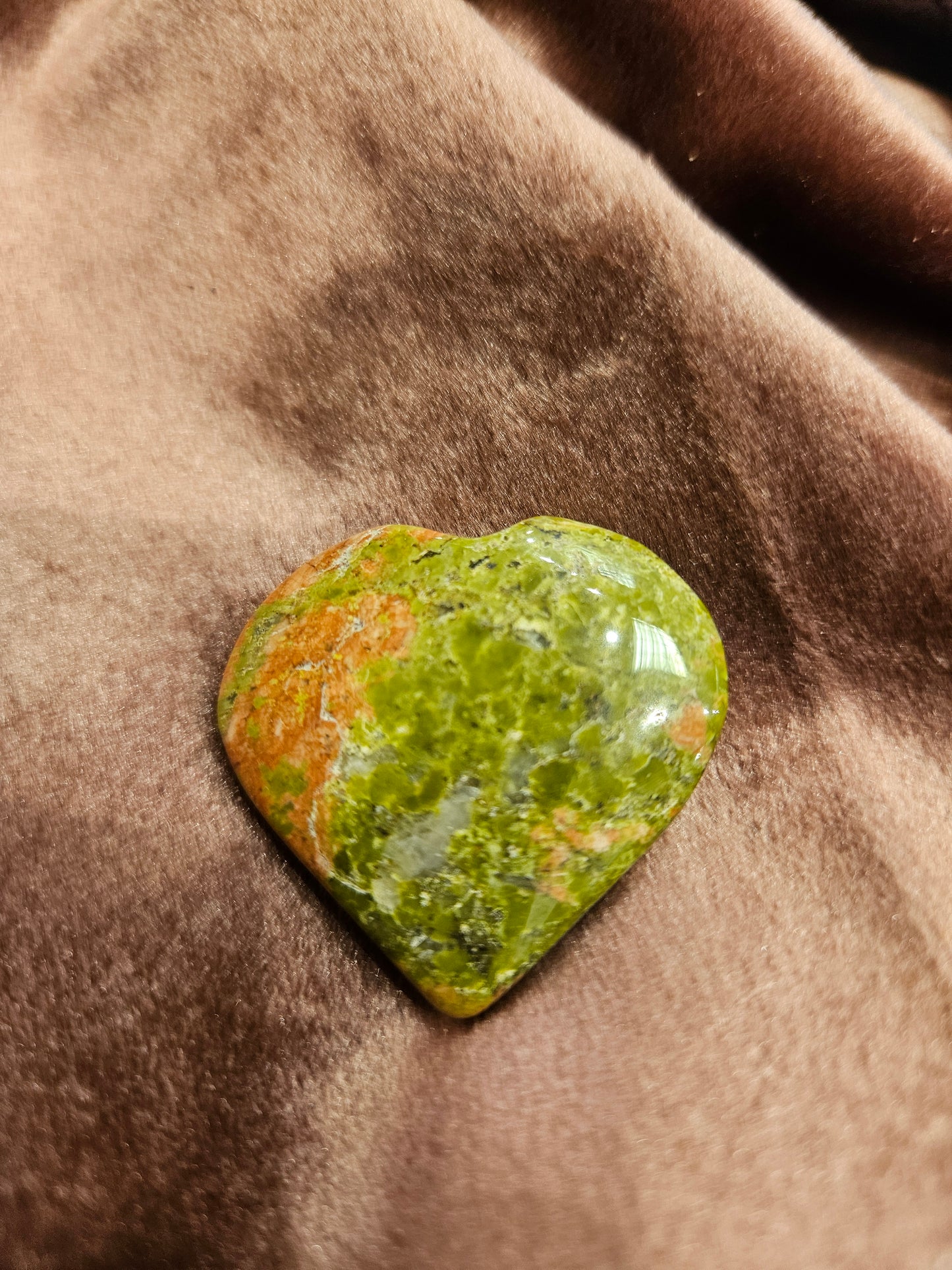 Small Unakite Heart