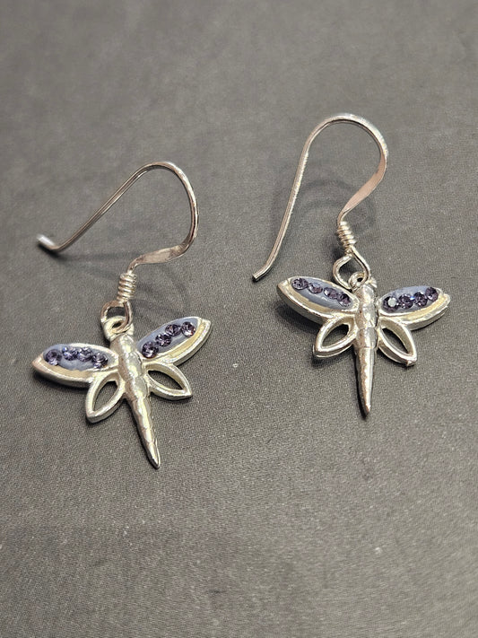 Tanzanite Dragonfly Earrings
