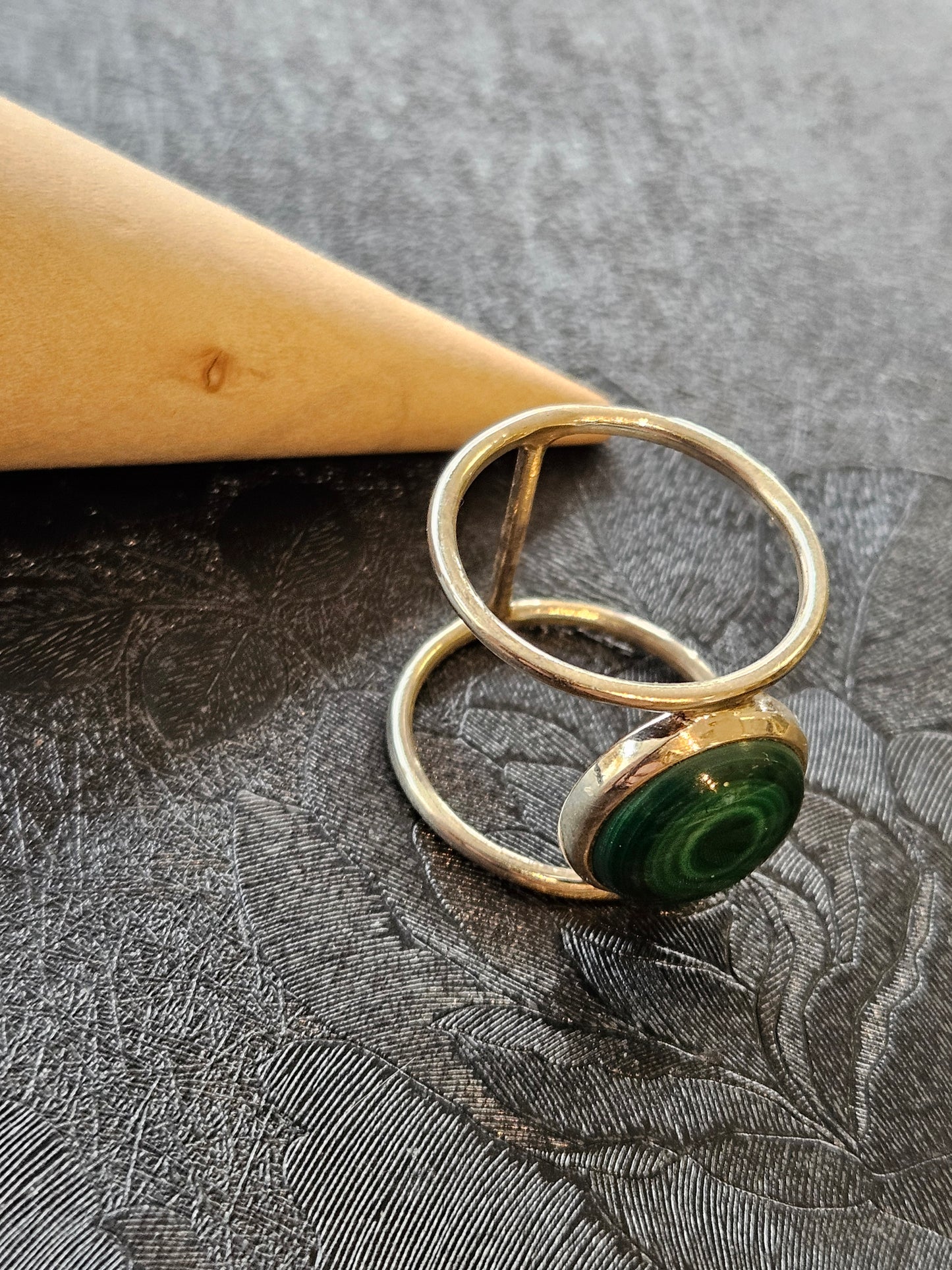 Malachite Ring Size Q