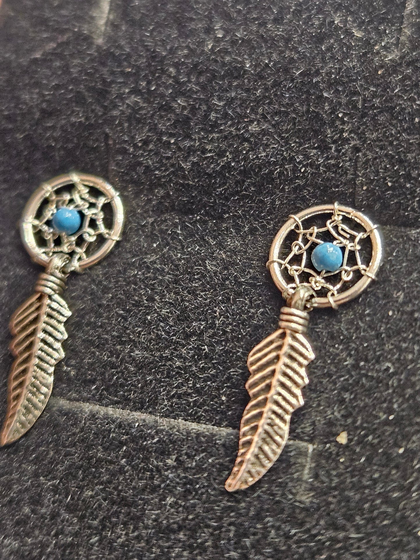 Dream Catcher Studs Stirling Silver
