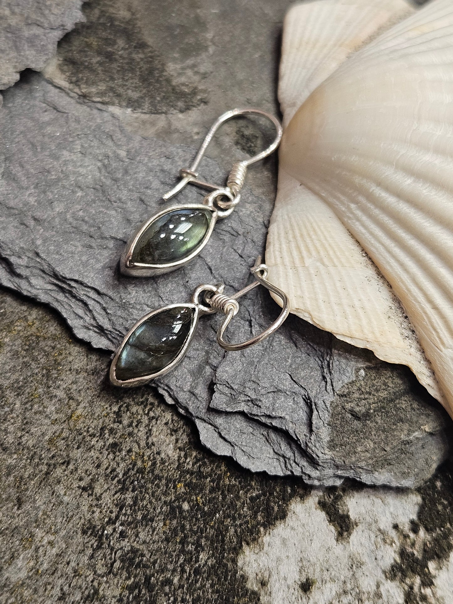 Labradorite Marquise Drop Earrings