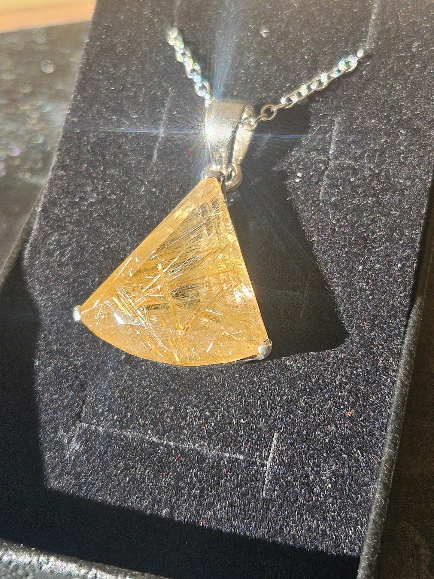 Golden Rutilized Quartz Necklace