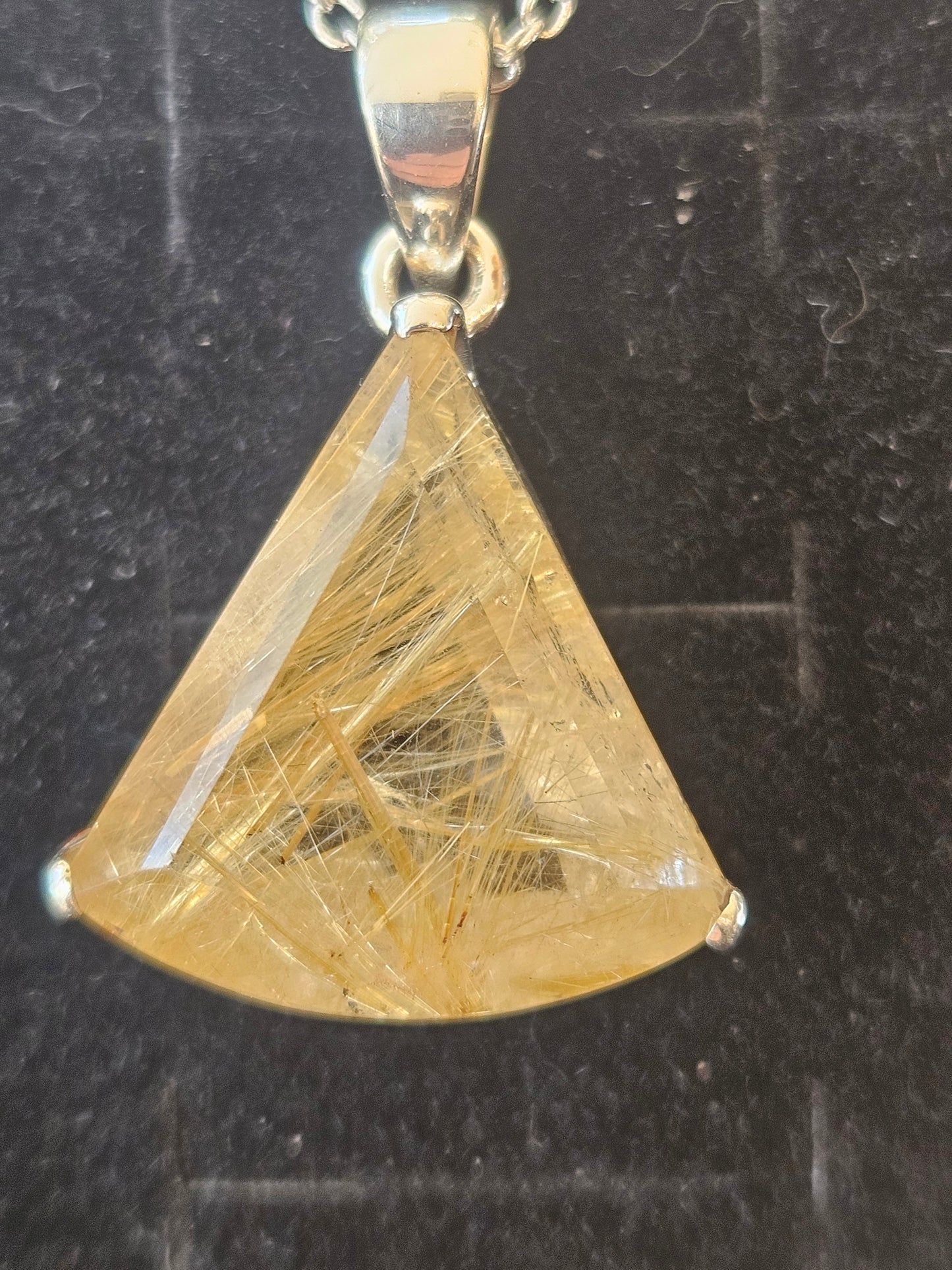 Golden Rutilized Quartz Necklace