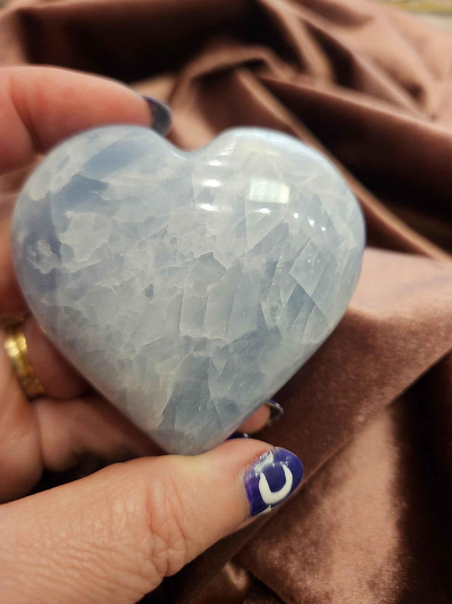 Blue Celestite Heart