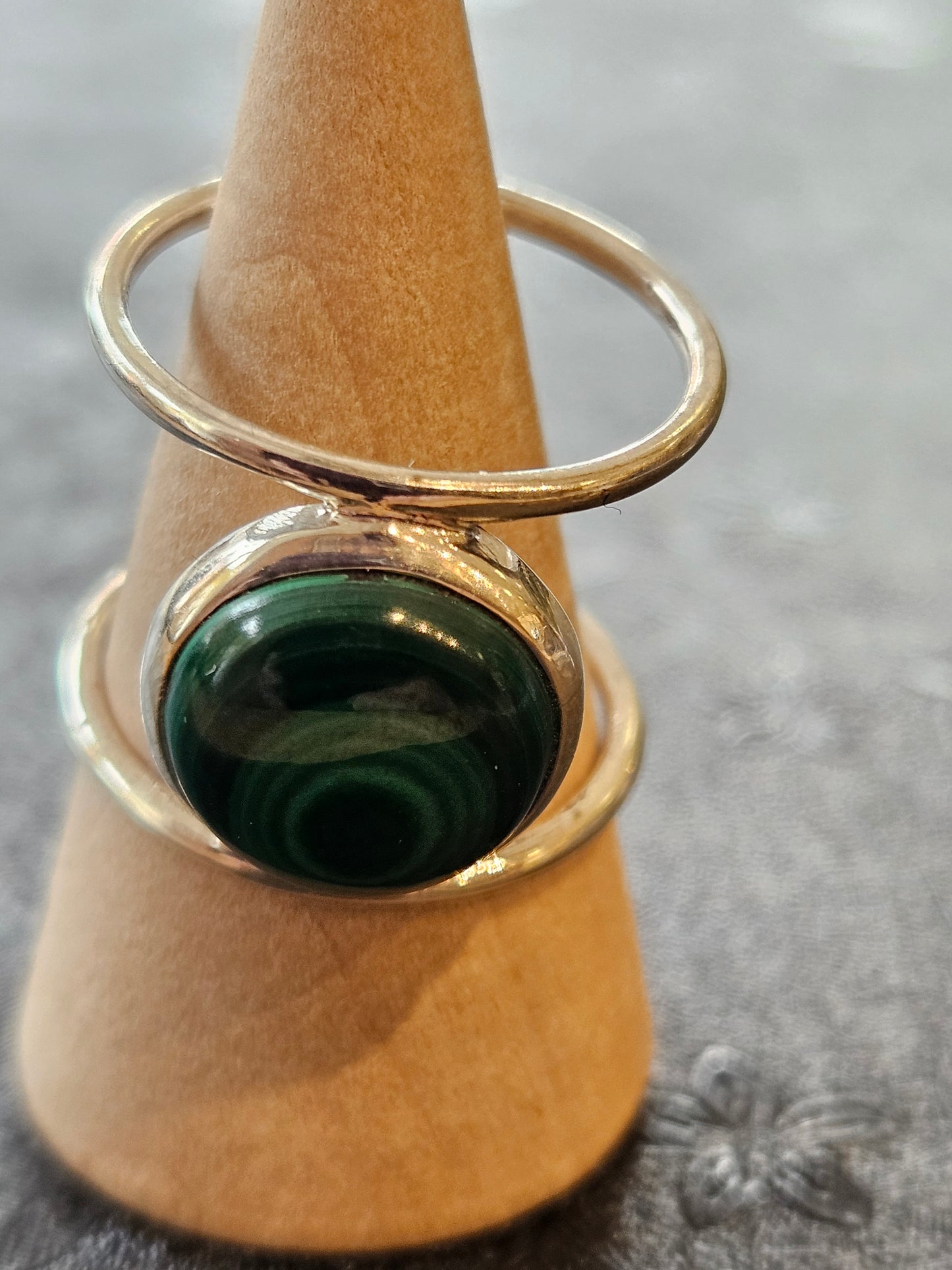 Malachite Ring Size Q