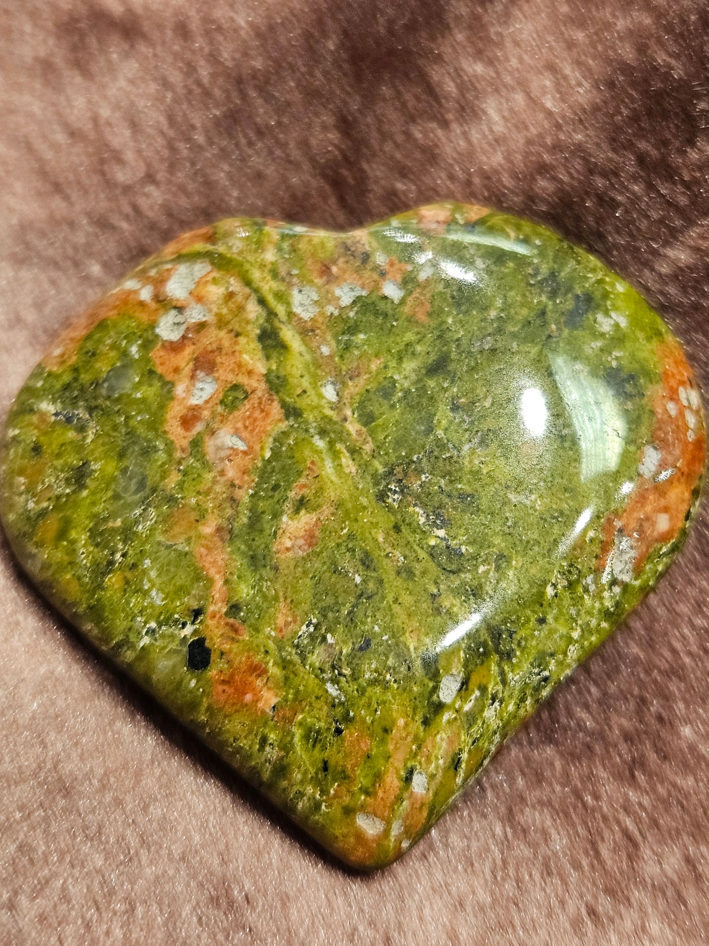 Small Unakite Heart