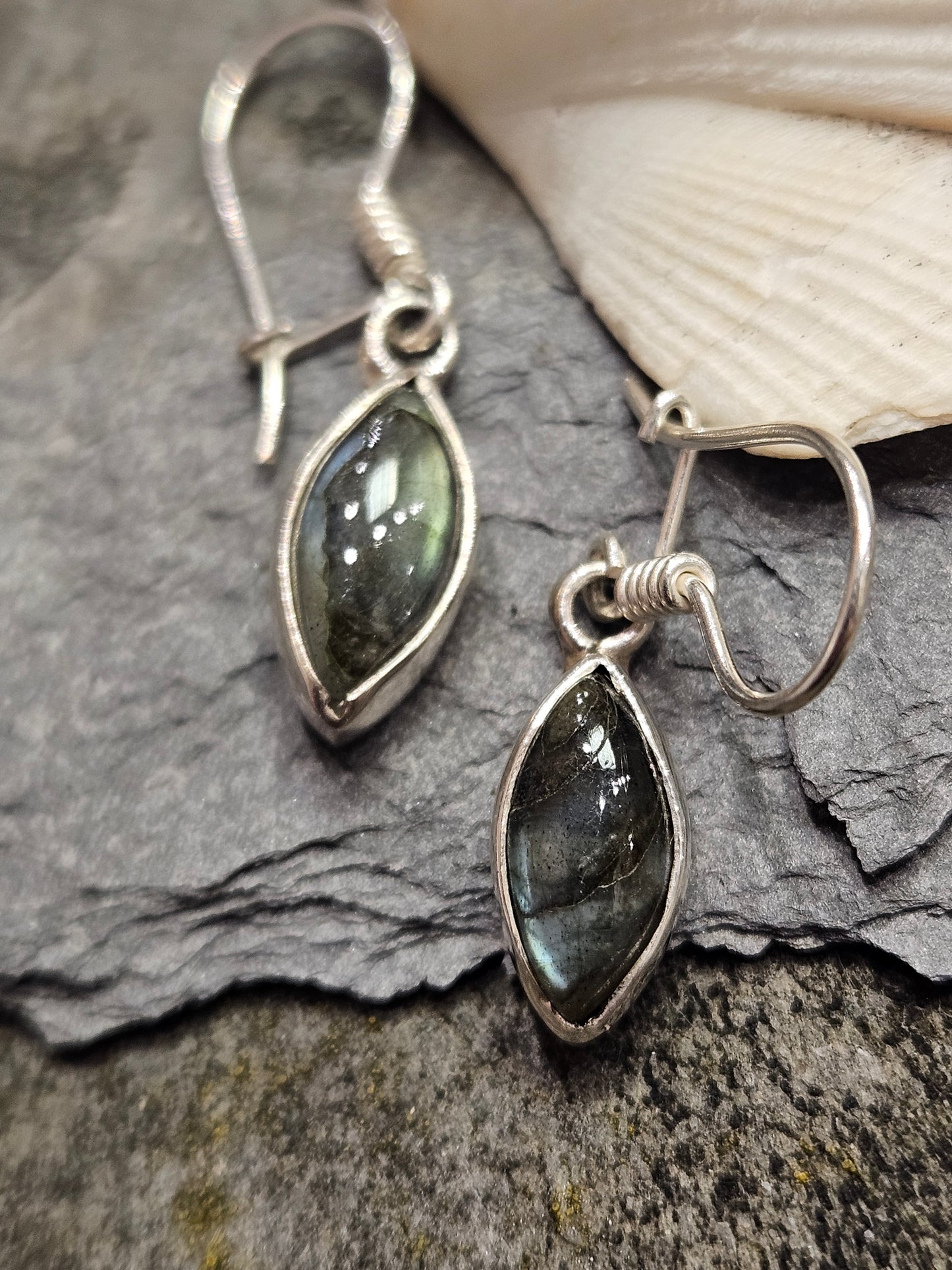 Labradorite Marquise Drop Earrings