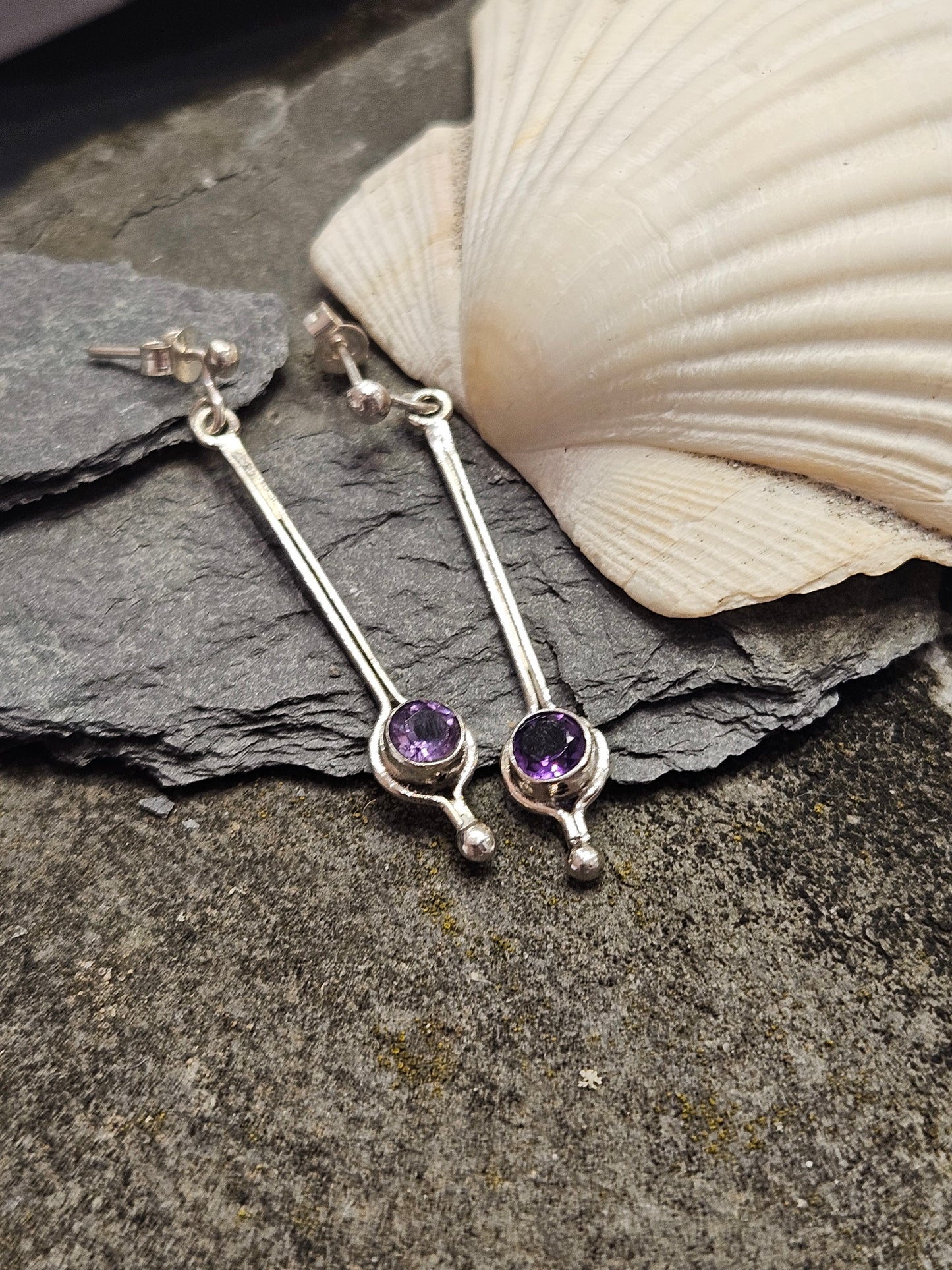 Art Deco Amethyst Earrings