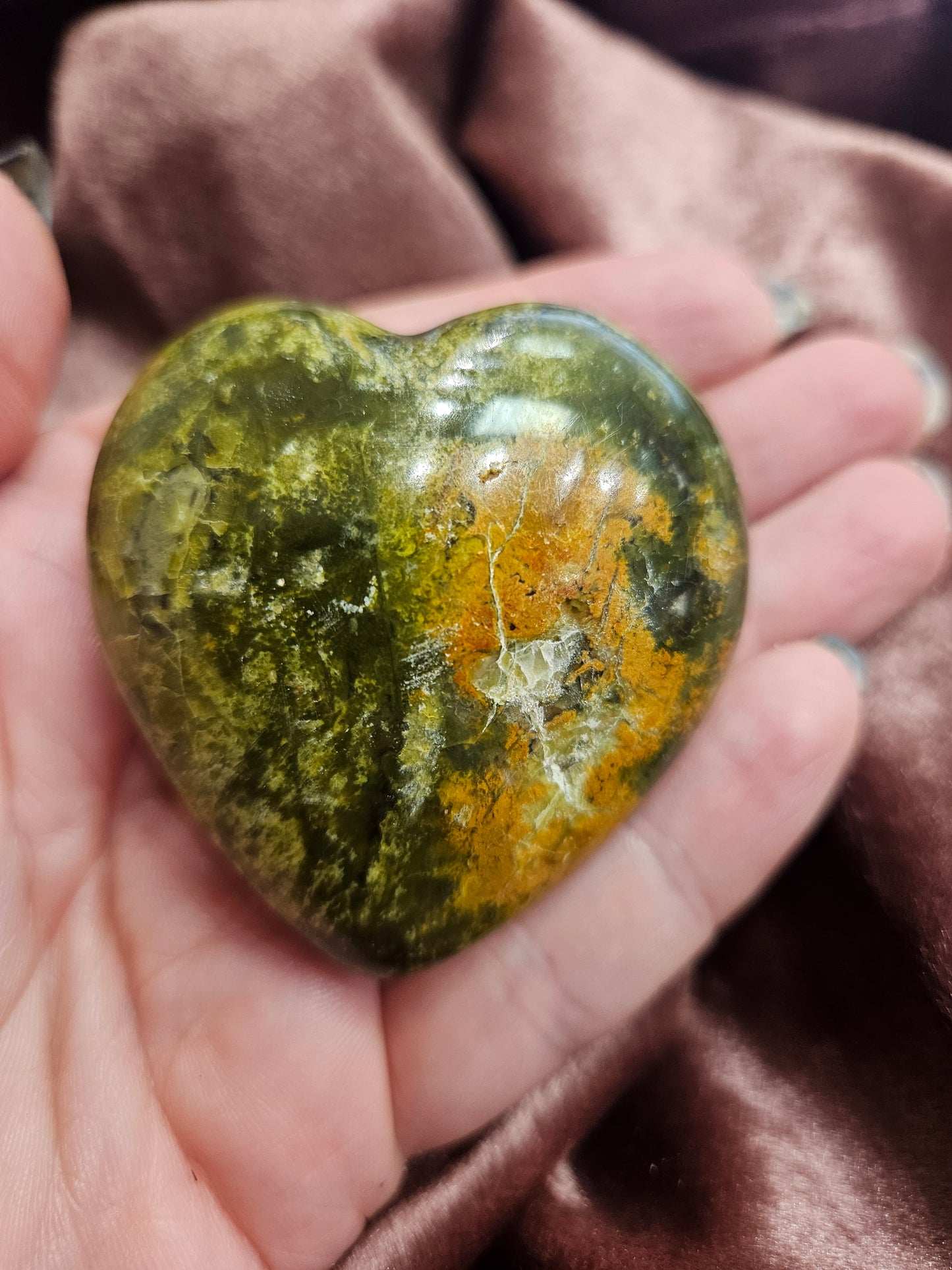 Green Opal Heart