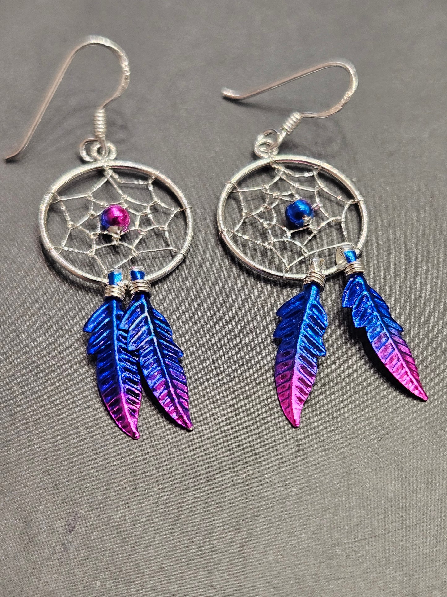 Dream Catcher Stirling Silver Earrings