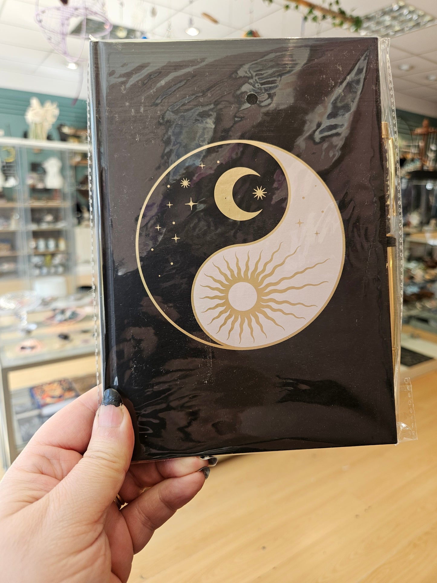 Yin Yang Journal with Obsidian Pen