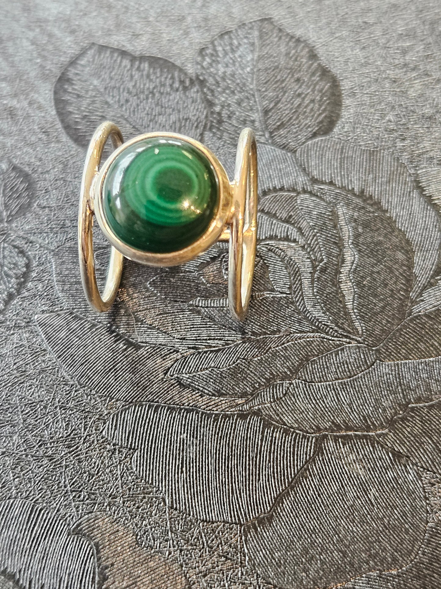 Malachite Ring Size Q